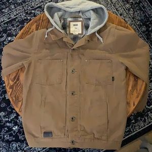 Vans Off The Wall Tan Jacket With Grey Hood